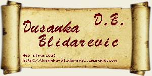 Dušanka Blidarević vizit kartica